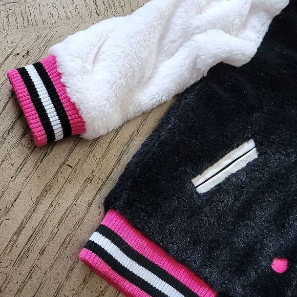 2T Varsity style Betsey Johnson jacket 💖🖤 - Picture 3 of 7